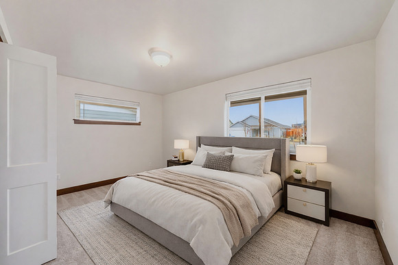 Modern bedroom with neutral tones