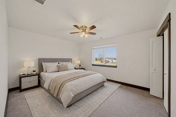 Modern bedroom with neutral colors